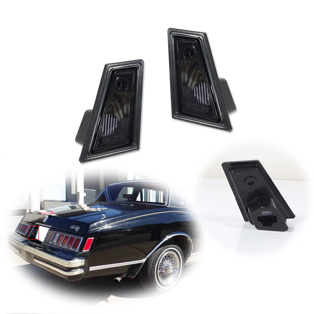 Set of 2 License Plate Light Lamps for Monte Carlo (1979–1988) Smoke