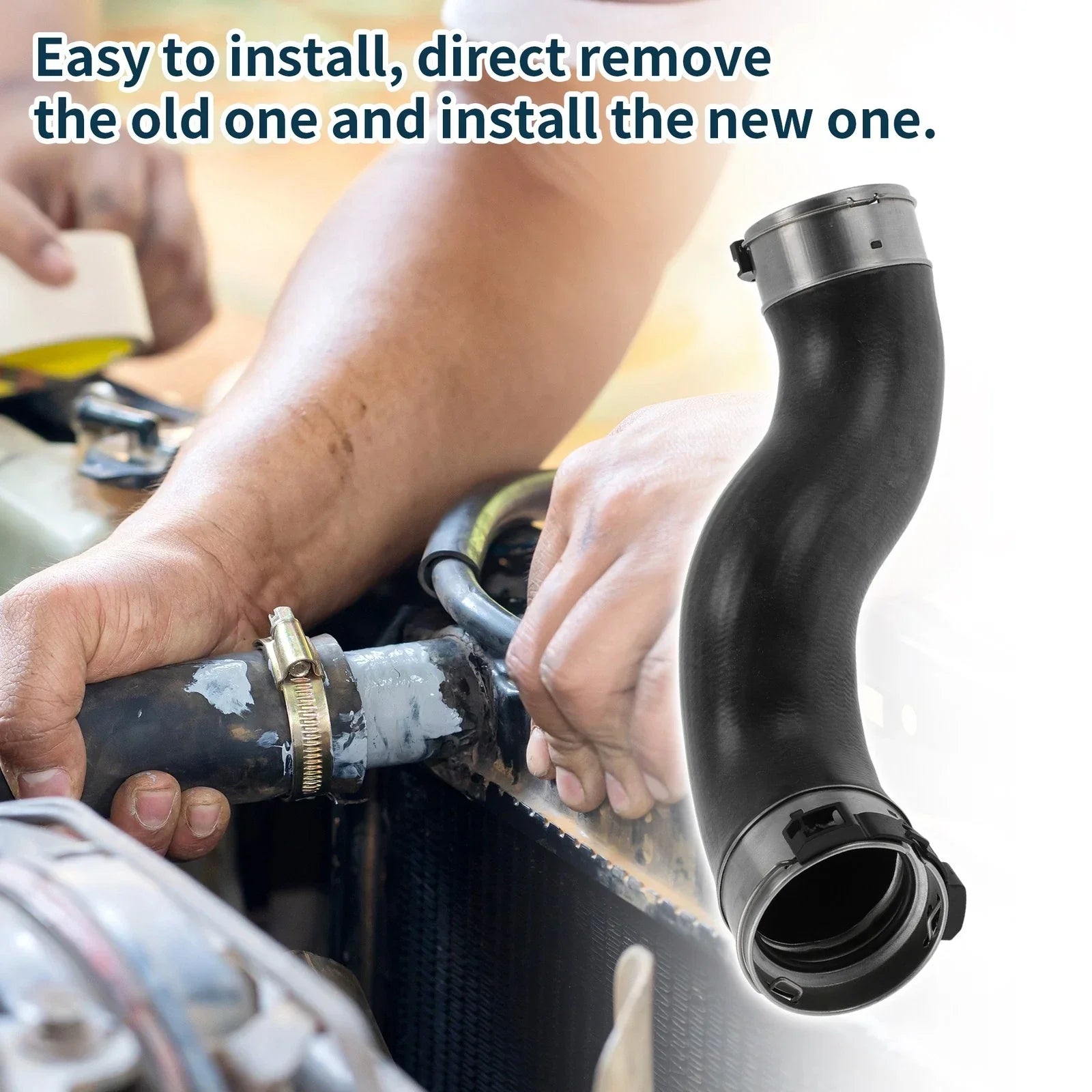 Radiator Hose & Intake Pipe for BMW 5 Series F07 (2009 - 2017) Black