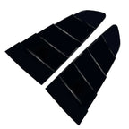 Glossy Black Rear Quarter Window Louvers for Ford Mustang (2015–2023)