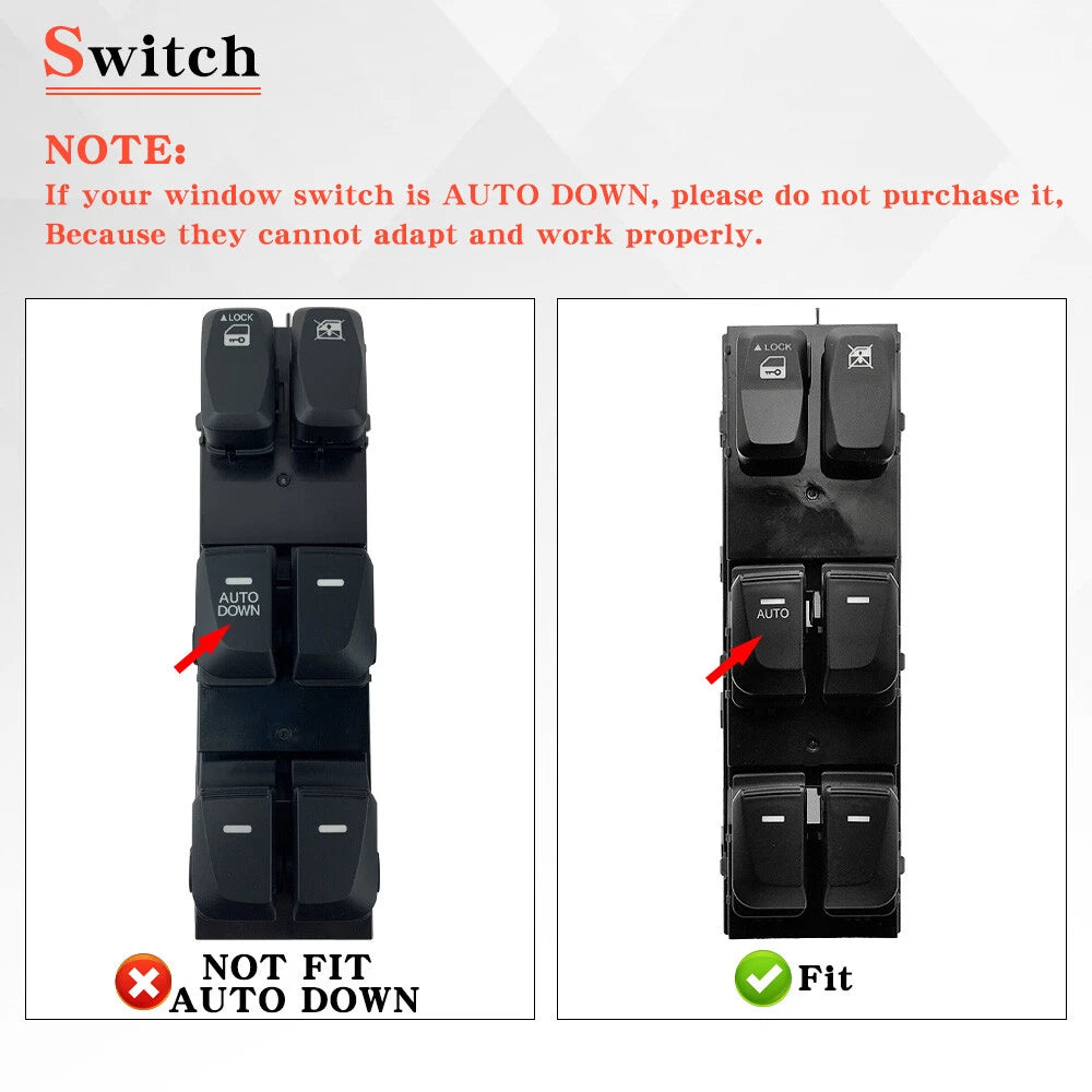 Master Power Door Window Switch for Hyundai Tucson (2010–2015) 93571-2S000