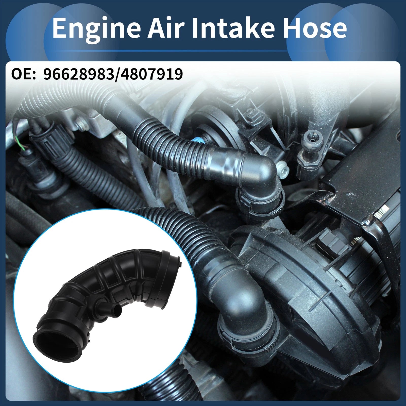Engine Air Intake Hose for Chevrolet Captiva 2.0 Diesel (2006–2023) No.96628983 Rubber