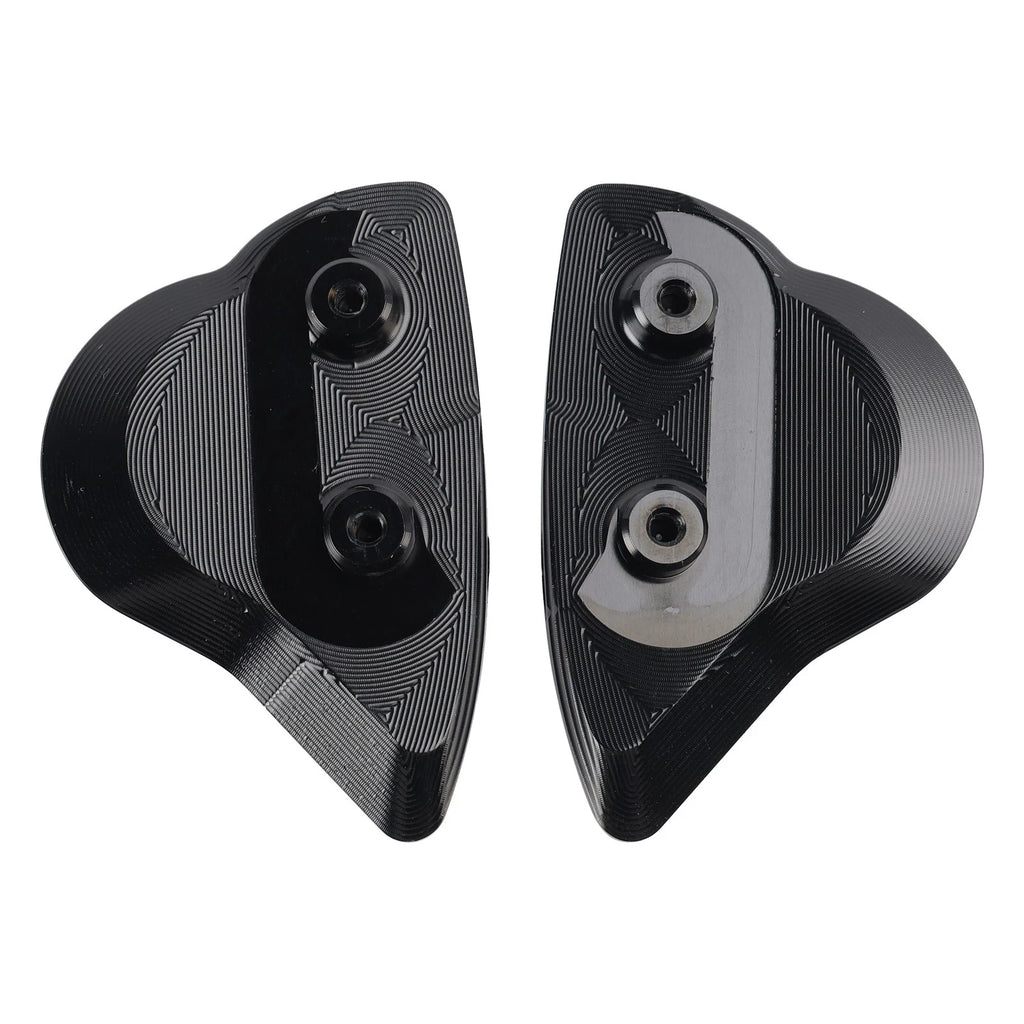 CNC Aluminum Black Mirror Block Off Plates for Yamaha YZF-R6 YZF-R7 (2017–2024)