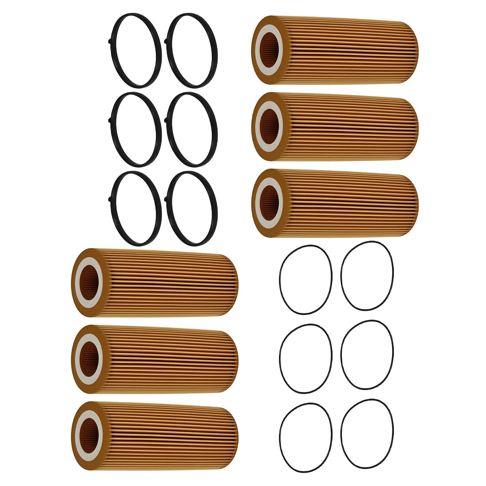 Set of 6 Oil Filters for Porsche Cayenne VW Touareg Audi (2005–2018)