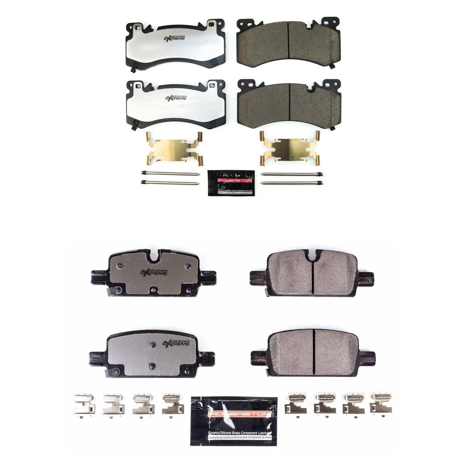 PowerStop Front & Rear Carbon-Fiber Ceramic Disc Pad Kit for Silverado Sierra 1500 (2014–2019)