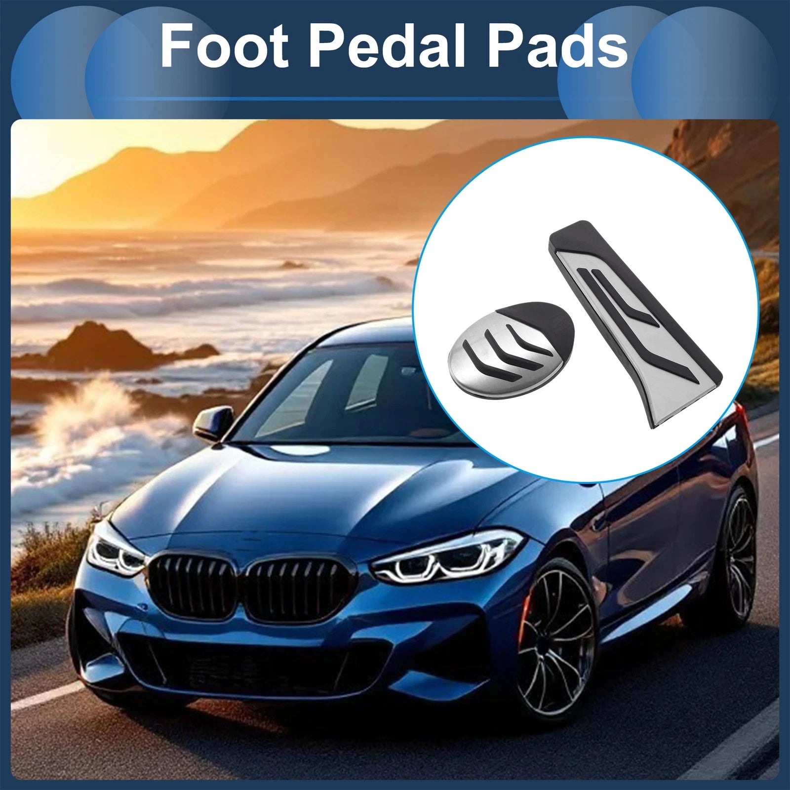 2X Automatic Foot Accelerator Pedal Covers for BMW 1-Series (F40) (2020–2022)