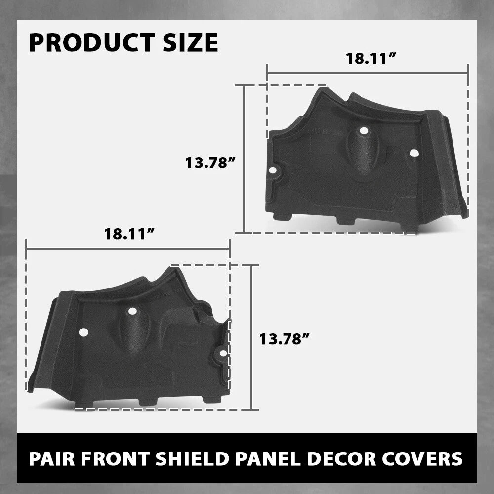 Pair Front Under Body Splash Guard Shield for Audi A6 S6 C7 A7 (2011–2017)