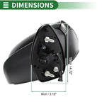 Right Side Door Mirror for Toyota Camry (Manual Folding, Gloss Black)