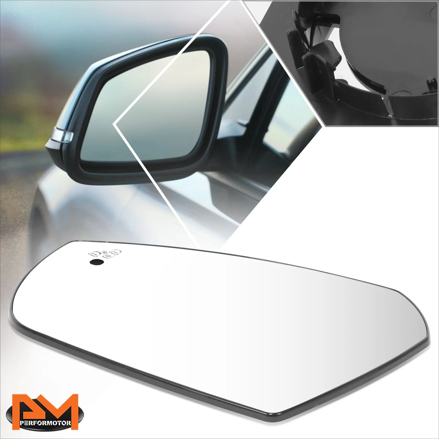 Driver Left Side Mirror Glass w/ Blind Spot for Ford Escape (2017–2019)
