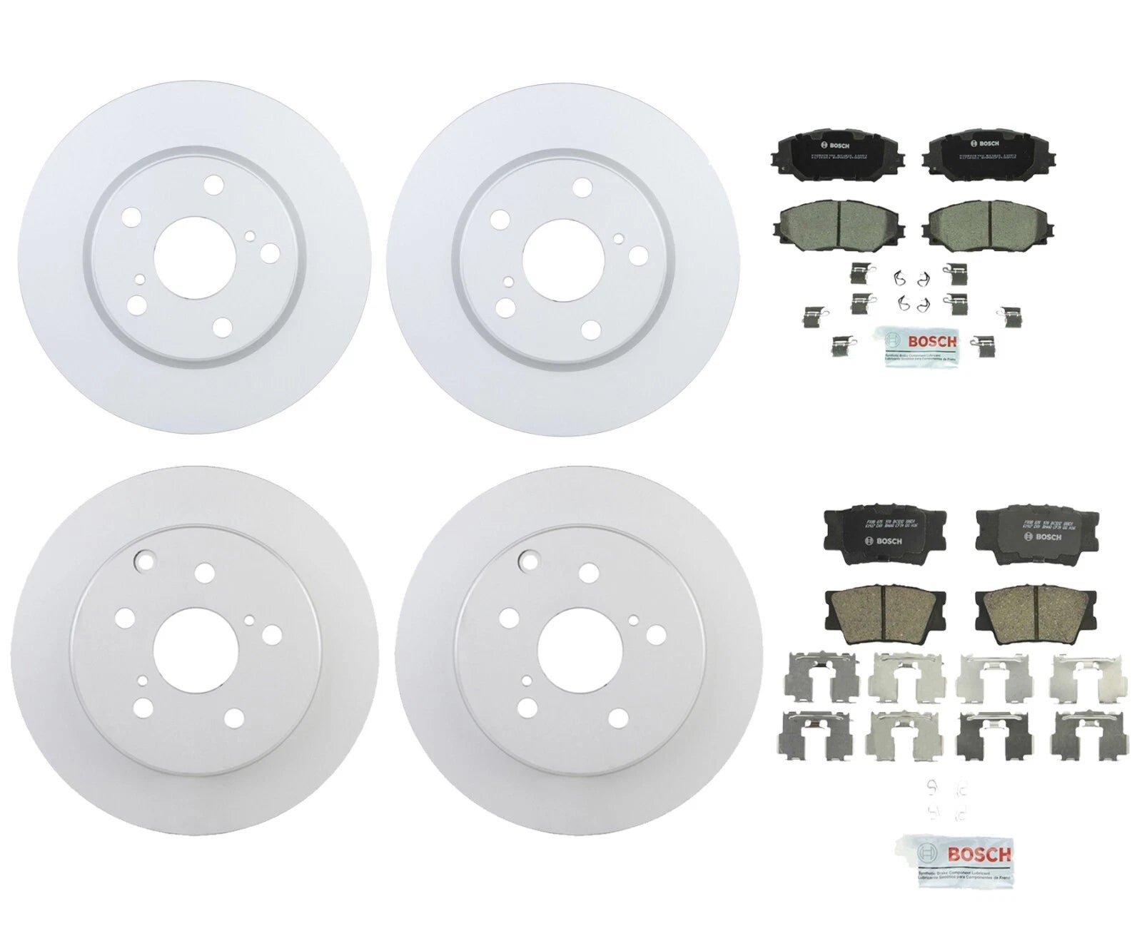 Set of 4 Brake Disc Rotors & Ceramic Pads for HS250h RAV4 (2010–2012)