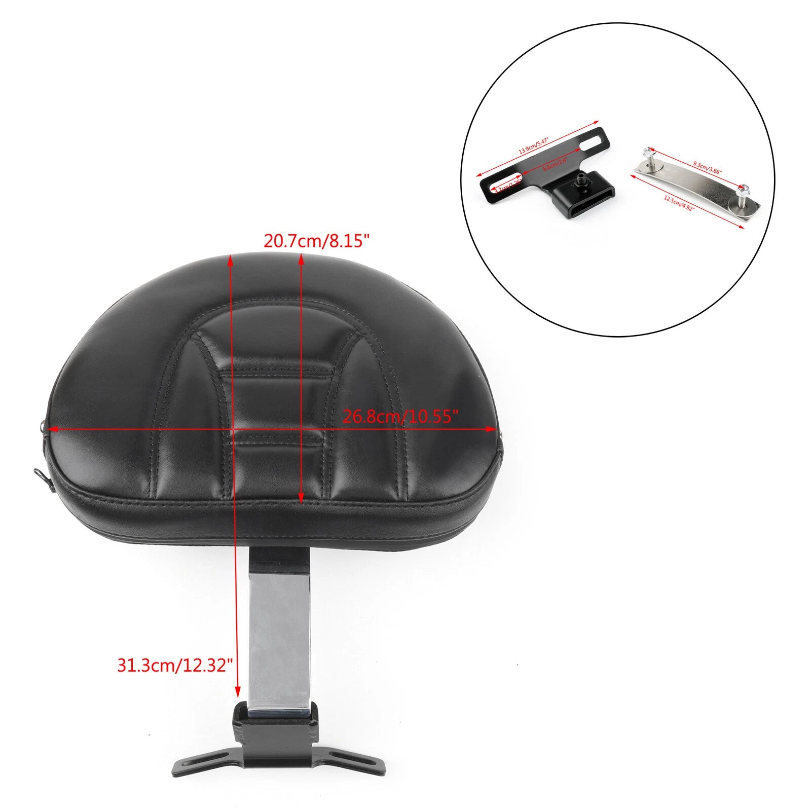 Driver Seat Backrest Pad for FLSTF Heritage Softail (2007–2017)