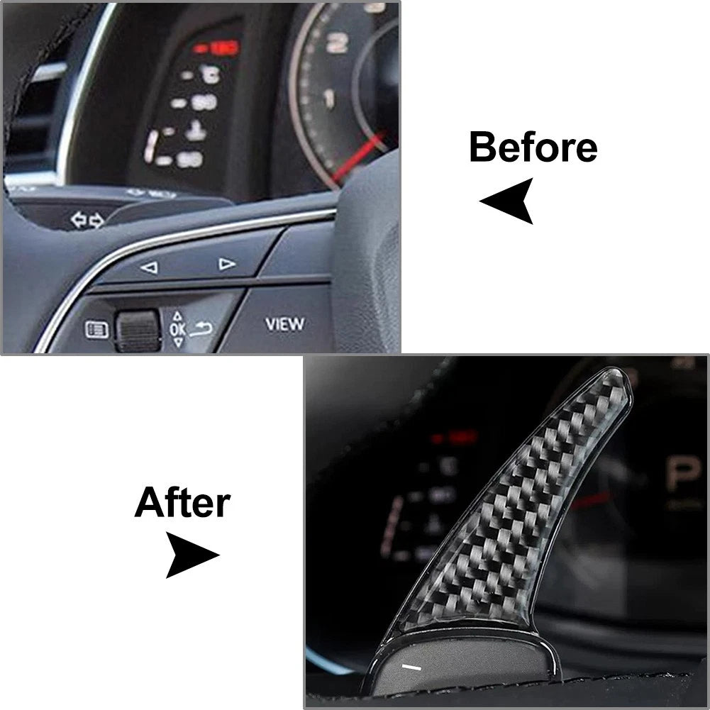 Steering Wheel Shift Paddle Extensions for Audi A3 A4 A5 Q3 Q5 Q7 Q8 SQ5 TT (2010–2023)