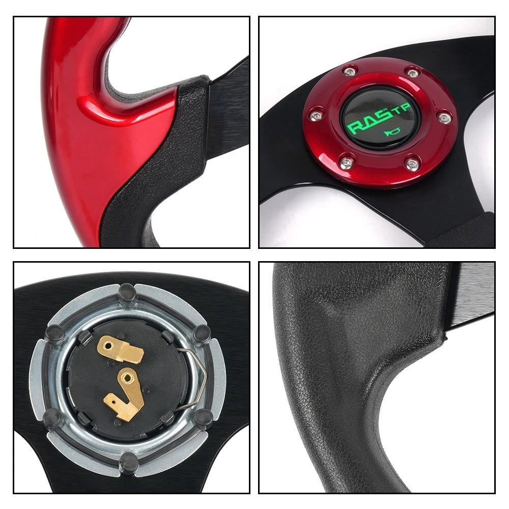 Flat Drift Racing Steering Wheel 13" with Horn Button Universal