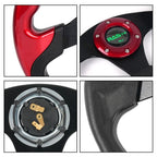 Flat Drift Racing Steering Wheel 13" with Horn Button Universal