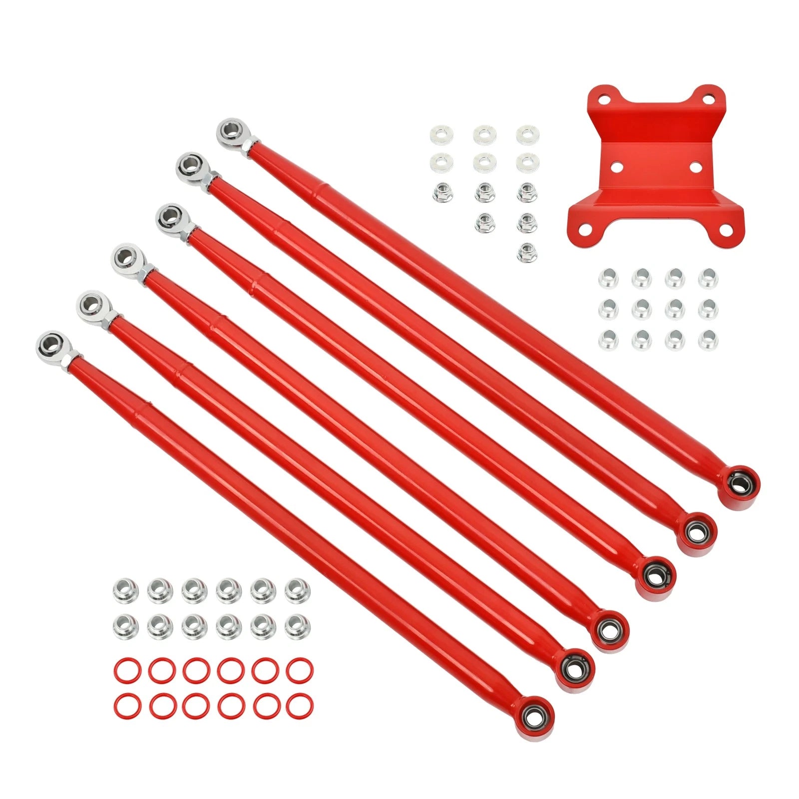 Boxed Radius Rods for Can-Am X3 XRS XRC RS XMR Turbo (72") Red