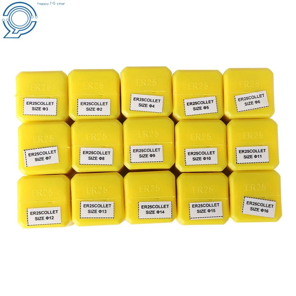 Set of 15 Spring Collets for CNC Milling Lathe (2MM-16MM)