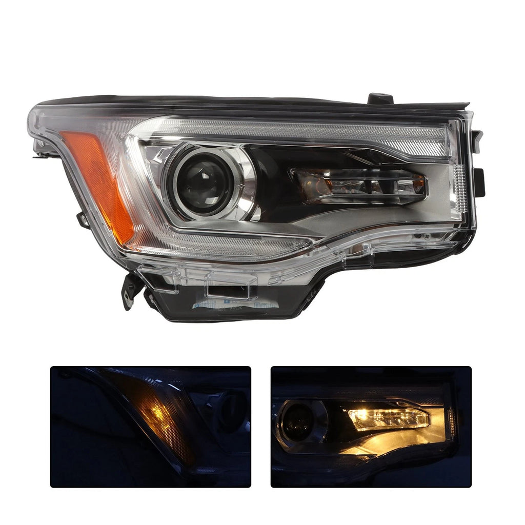LED DRL Chrome Halogen Headlight Lamp for GMC Acadia (2017–2019)