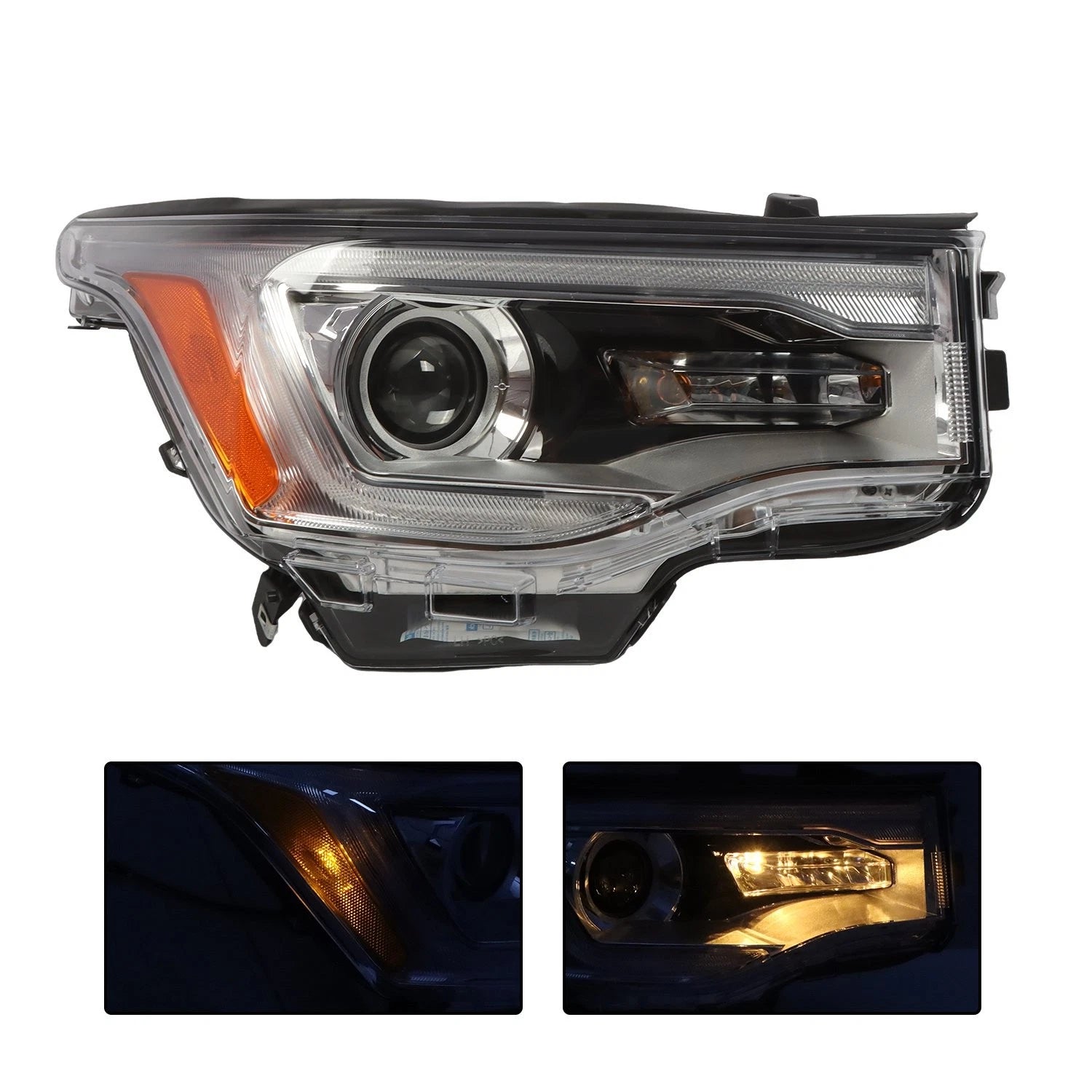 LED DRL Chrome Halogen Headlight Lamp for GMC Acadia (2017–2019)