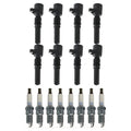 Set of 8 Ignition Coils & NGK Laser Iridium Spark Plugs for Escalade Camaro (2002–2023)