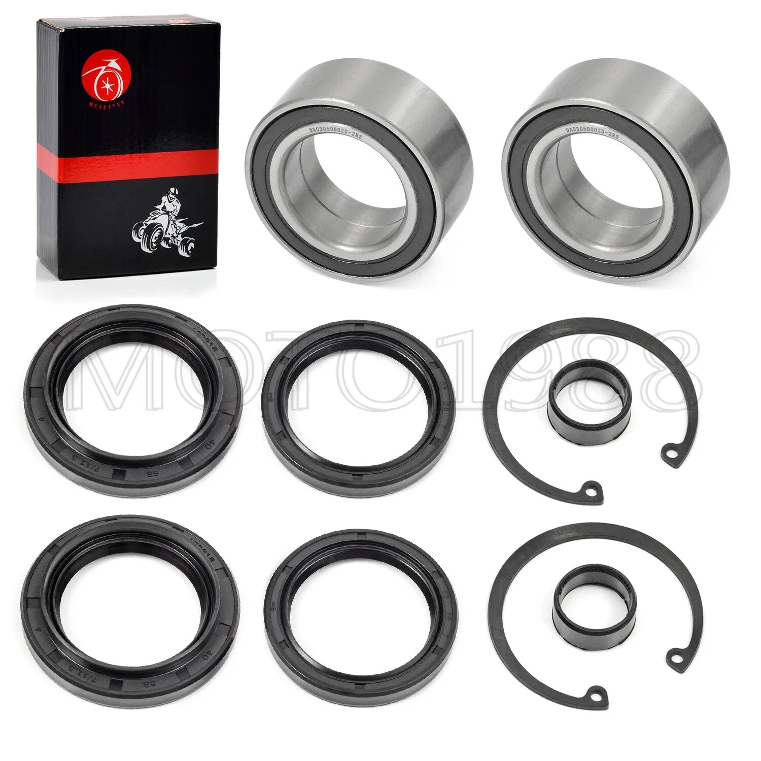 Front Wheel Bearings & Seals Kit for Honda FourTrax 300 TRX300FW (1988–2000)
