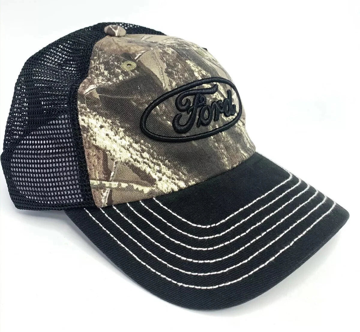 Trucker Hat Mesh with Black Ford Oval Emblem for Ford F150 (2009–2020)