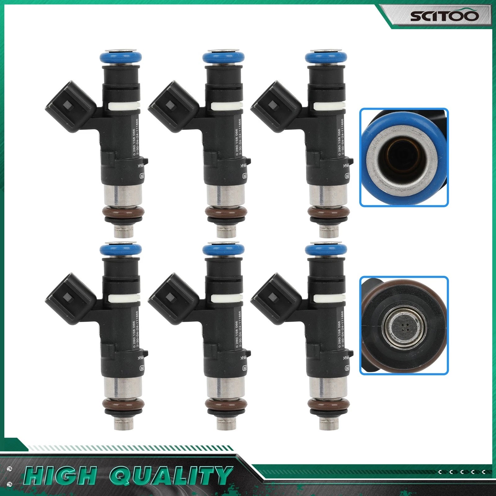 Set of 6 Fuel Injectors for Ford Explorer, Mercury Mountaineer (2005) 5L2Z9F593DA