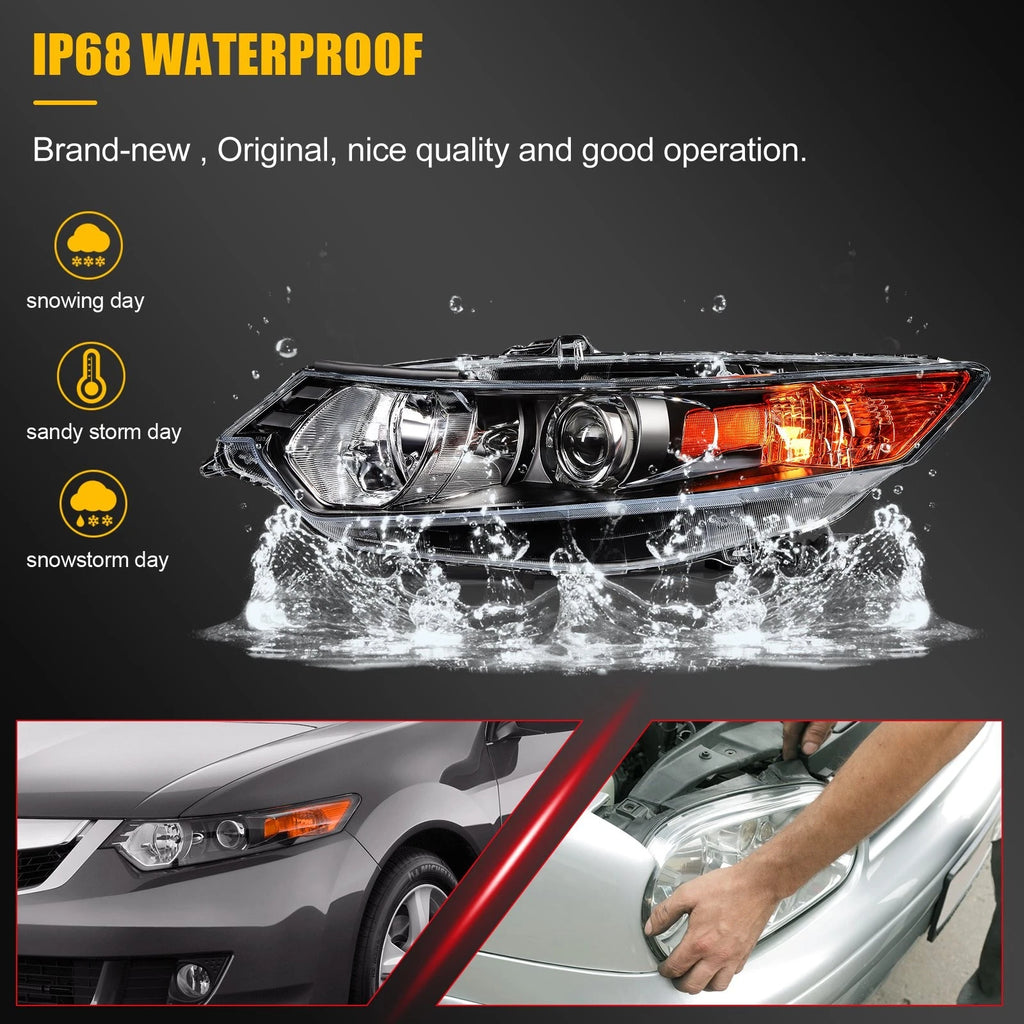 HID Xenon Projector Headlight Assembly for Acura TSX (2012) Pair