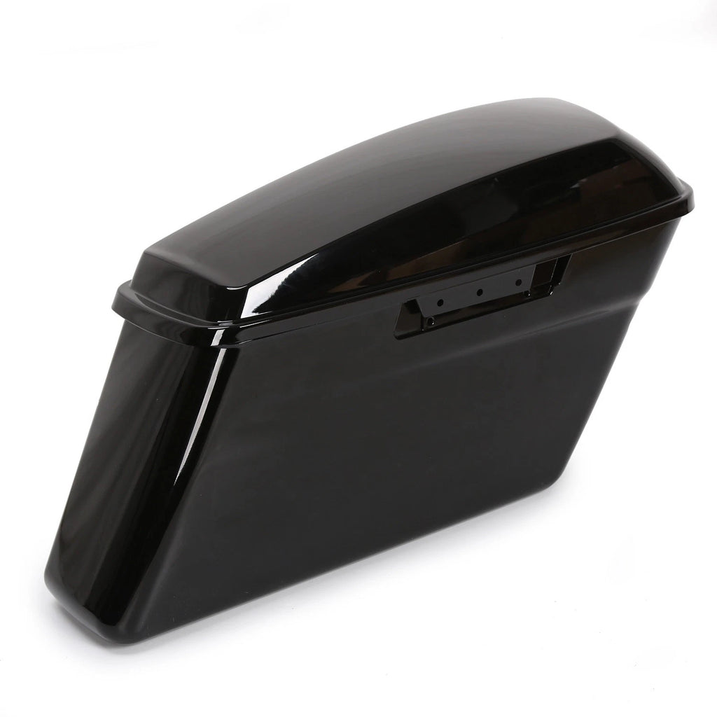 Vivid Black Hard Saddle Bags for Harley Touring Road Glide (2014–2024)