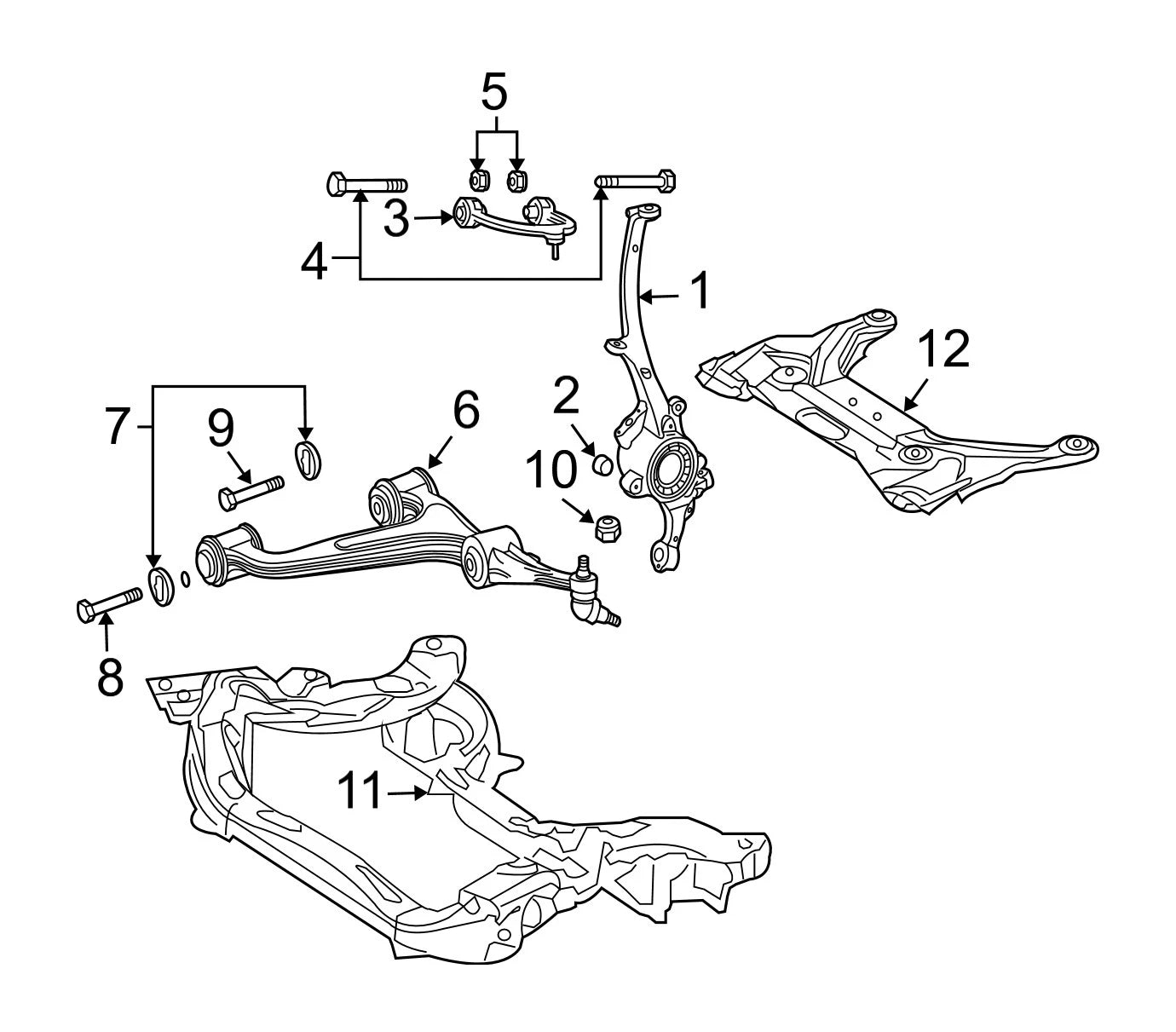 Front Left Steering Knuckle for Mercedes-Benz E320 (2004)