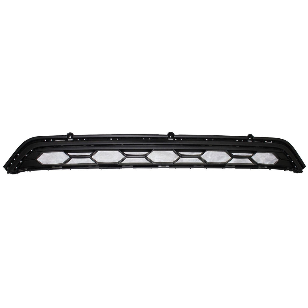 Replacement Black Textured Poly Front Bumper Cover Grille w/o Park Assist Holes