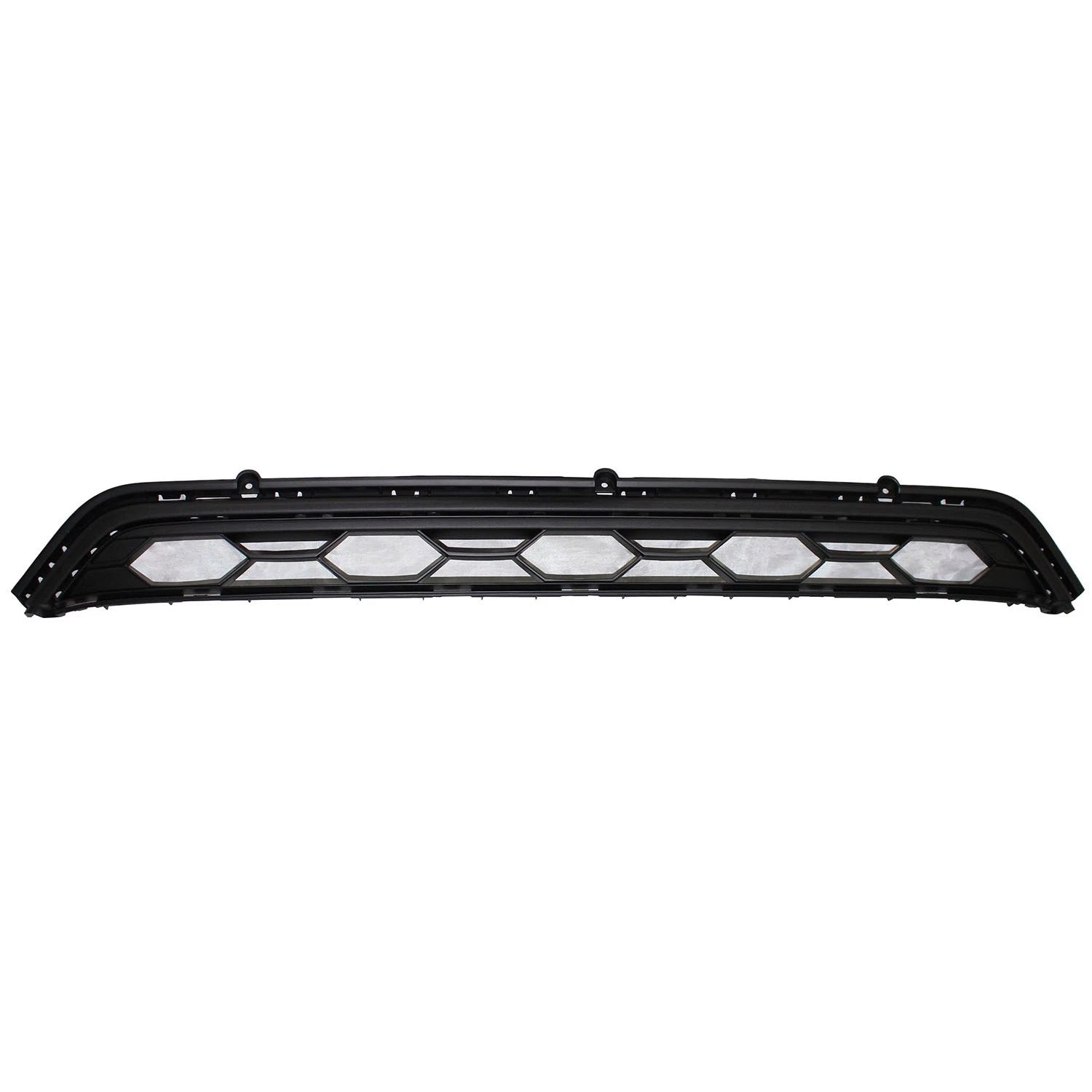 Replacement Black Textured Poly Front Bumper Cover Grille w/o Park Assist Holes