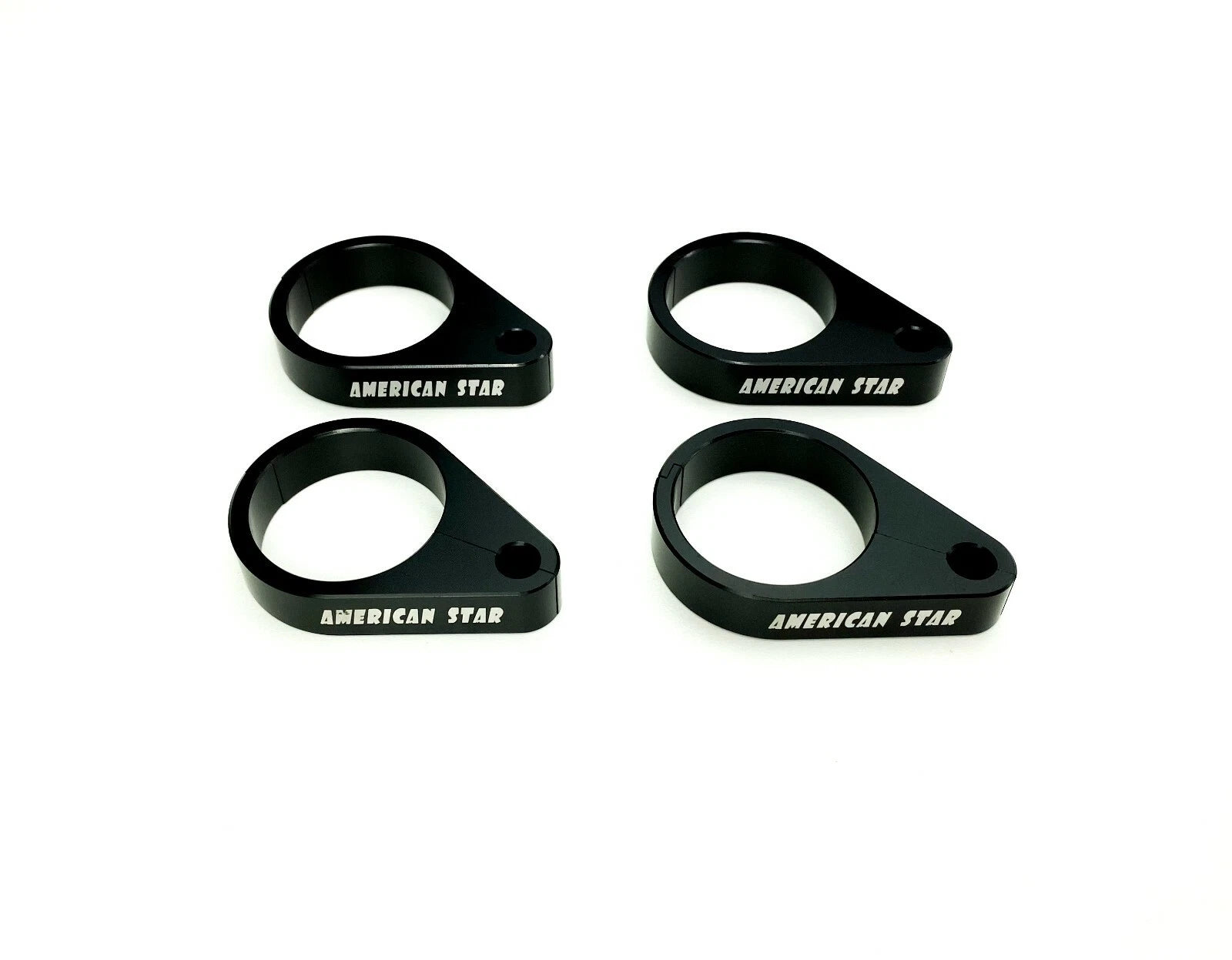 Set of 4 Brake Line Clamps for ASR 6061 Billet Aluminum (1.5 Inch ID)