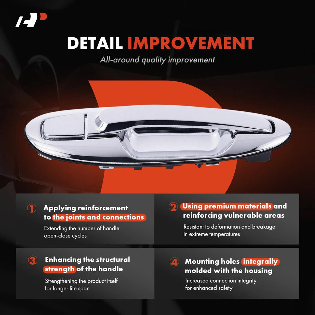 Rear Right Exterior Door Handle for Hyundai Sonata (2002–2005) Kia Optima