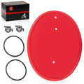 Red Front Side Number Plate & Mount Clips Bands Kit for Honda Z50R (1979–1987)