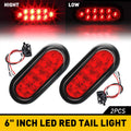 2X LED Sealed Red 6" Oval Stop/Turn/Tail Light for Trailer Truck (YYYY–YYYY)