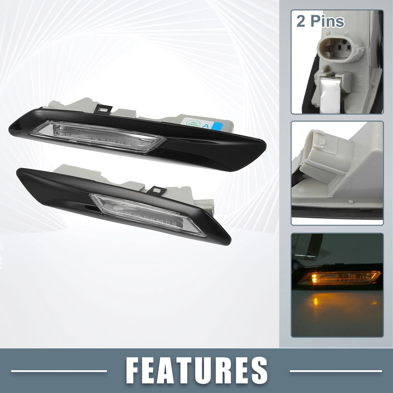 Side Marker Turn Signal Amber Light for BMW 528i 535i 550i (2011–2016)