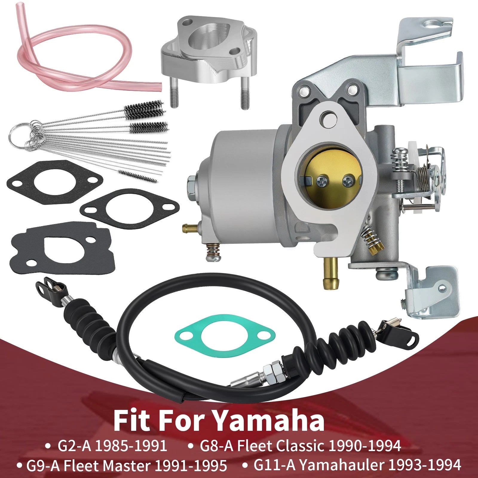 Carburetor Intake Manifold Boot Throttle Cable for Yamaha G2 G8 G9 G11A (1990–1999)