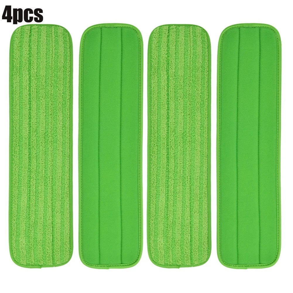 Set of 4 Mop Pads for Flat Head Mop (14-18 Inch) Microfiber Cloths