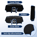Dash Cover for Ford EcoSport (2018–2022) Black with Blue Edge