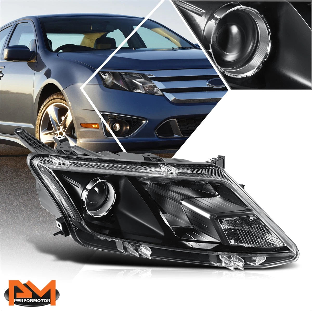 Right Side Projector Headlight Lamp for Ford Fusion (2010–2012)