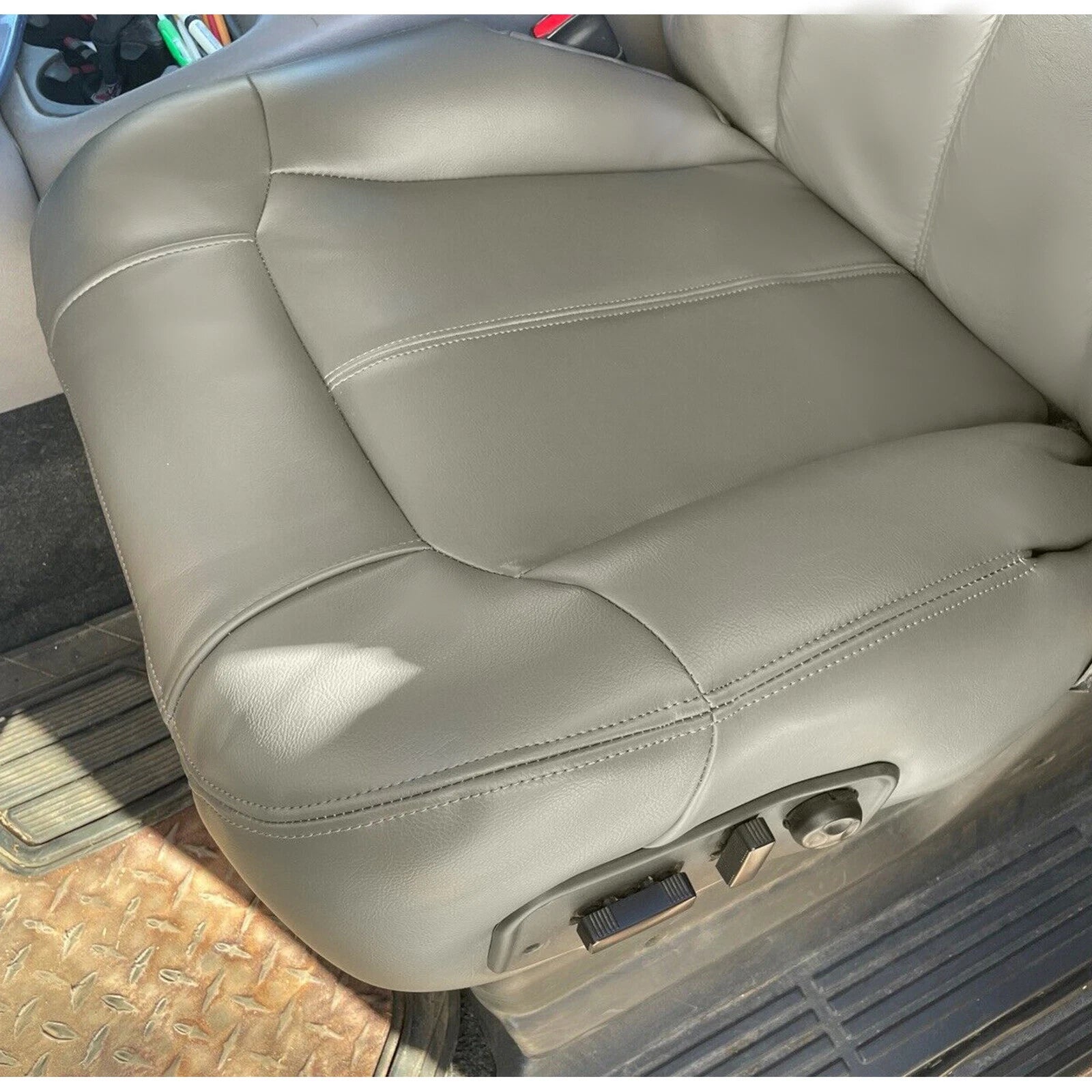 Driver Bottom Seat Cover for Tahoe Suburban (1999–2002) Pewter Gray