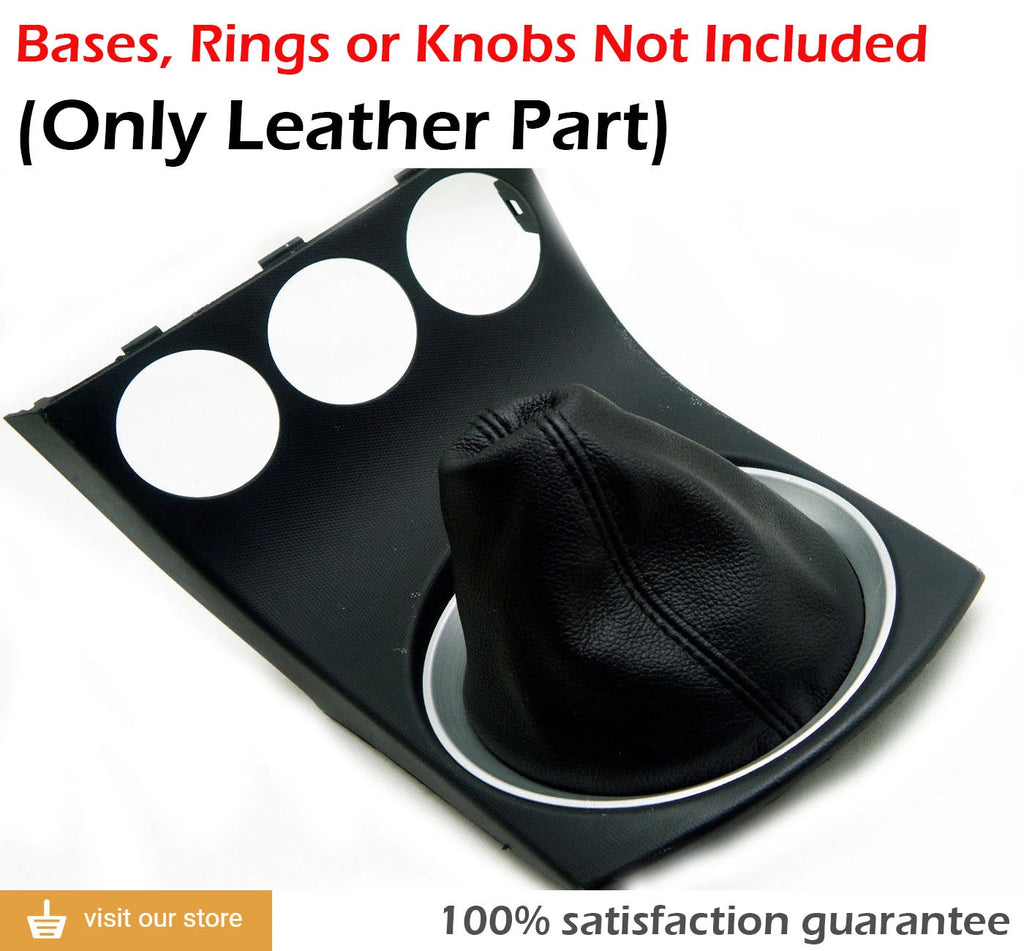 Manual Shift Boot Cover for Nissan 350Z (2003–2008) Black PVC Leather