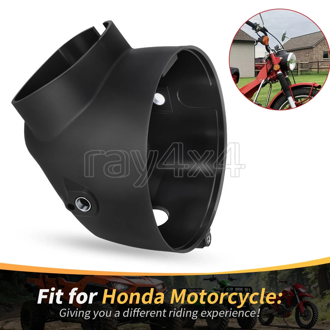 Headlight Bucket Case for Honda CT90 CT110 Trail (1975–1986) 61301-102-701ZA