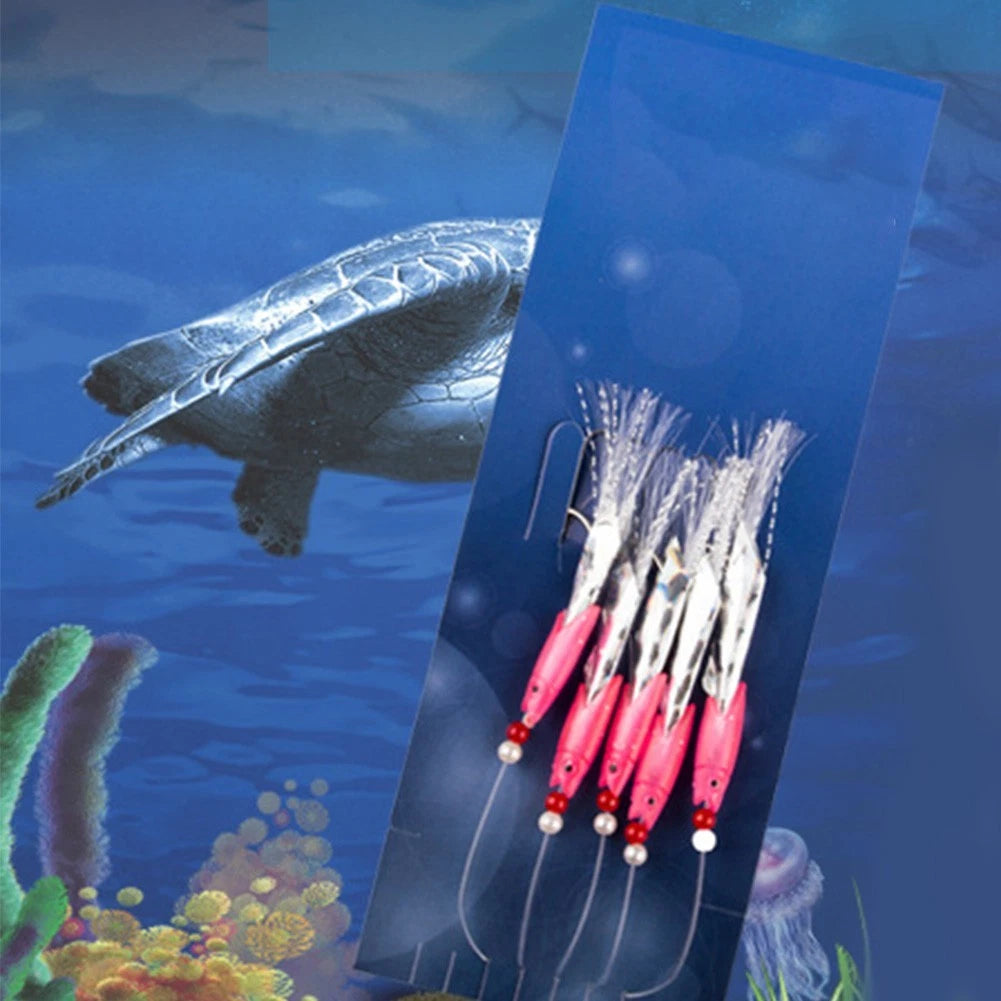 5pcs Deep Sea Fishing Hooks Lure Rigs for Herring Mackerel