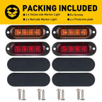 LED Side Marker Clearance Lights for Trailer Truck RV (Waterproof)