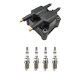 Set of 4 Hitachi Ignition Coils & Bosch Spark Plugs for Breeze Neon (1995–1999)