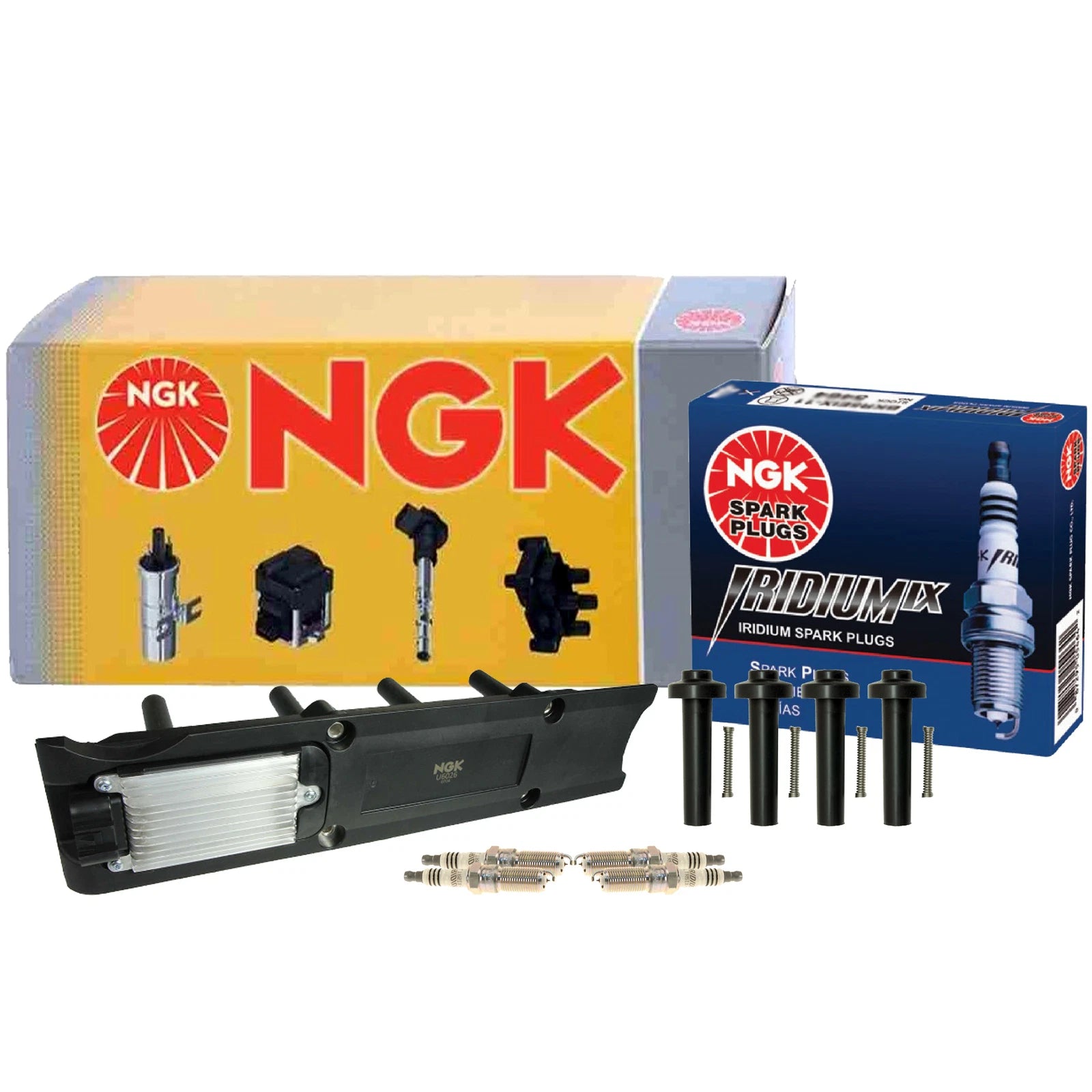 NGK Ignition Coil & Iridium IX Spark Plugs Kit for
