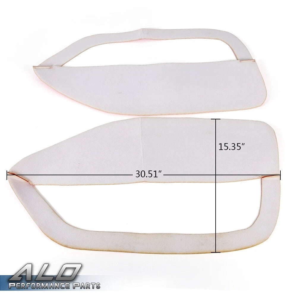 Red Door Panel Insert Cards for Ford Mustang (2005–2009) Synthetic Leather