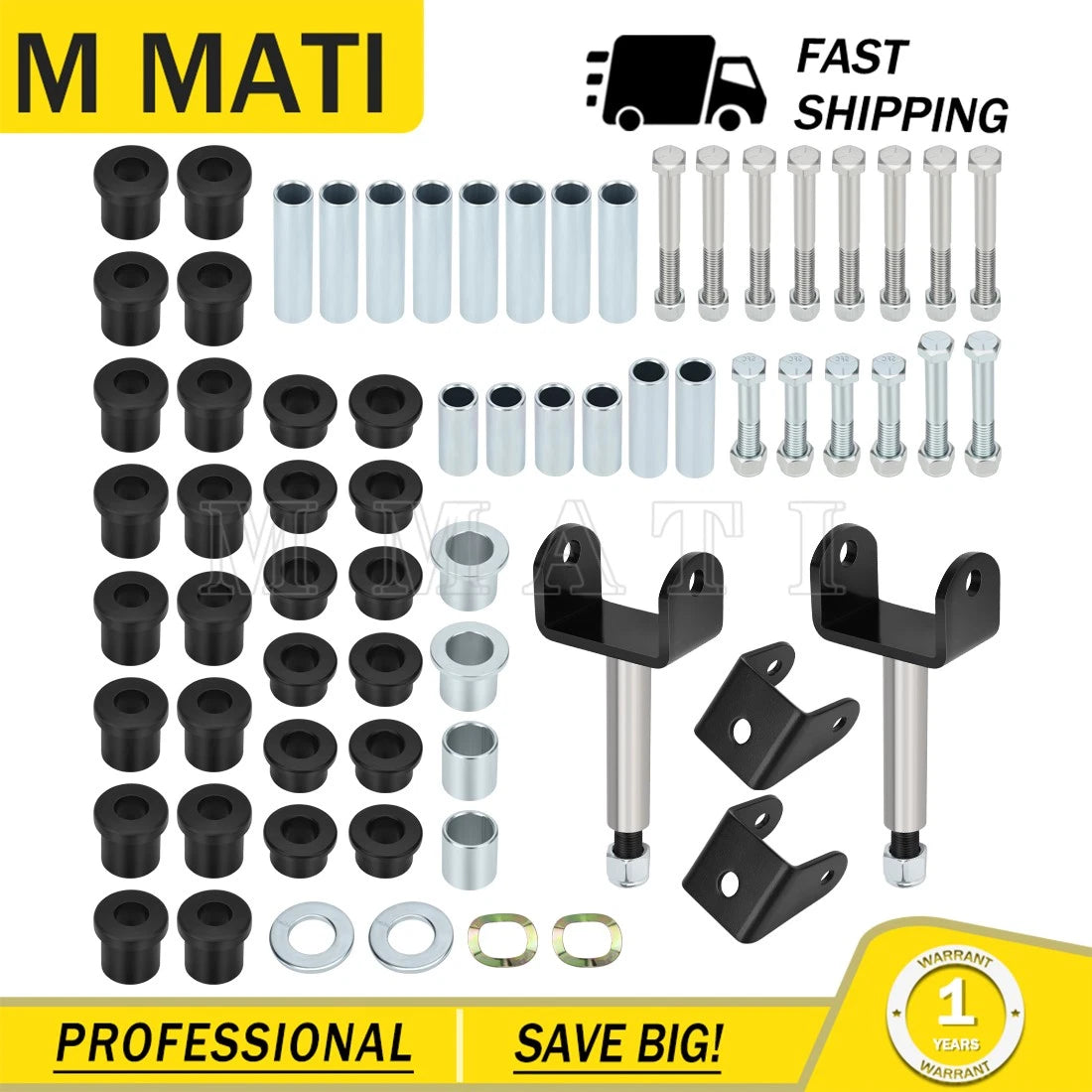 Front Rear End Repair Drive-up Bushing Kit for Club Car DS (1992–2023)