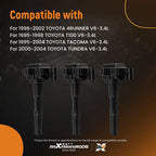 3X Ignition Coil Pack for Toyota 4Runner T100 3.4L V6 (1995–2004) 52-1519 UF156