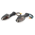 Pair Black Lens Motorcycle Rear Turn Signal Lights for Kawasaki Ninja (2013-2018)